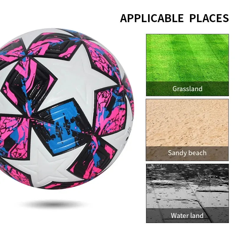 Standard Size 5 Soccer Ball Professional Outdoors Sports Match Balls Training Seamless Football High Quality PU Material